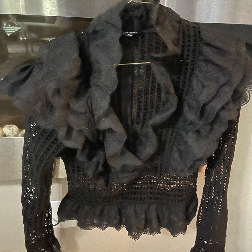 Unworn Ruffle net top